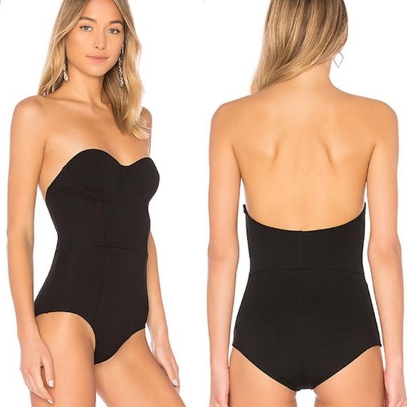 LPA Tops - NWT LPA REVOLVE Bodysuit 590 Black Top